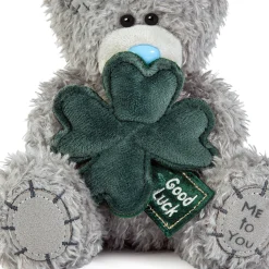 Me to You Tatty Teddy Plush 13cm-High Good Luck Bear With Clover - Official Collection
