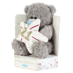 Me to You Tatty Teddy Plush 15cm-High 21st Birthday Bear On Luxury Gift Plinth - Official Collection