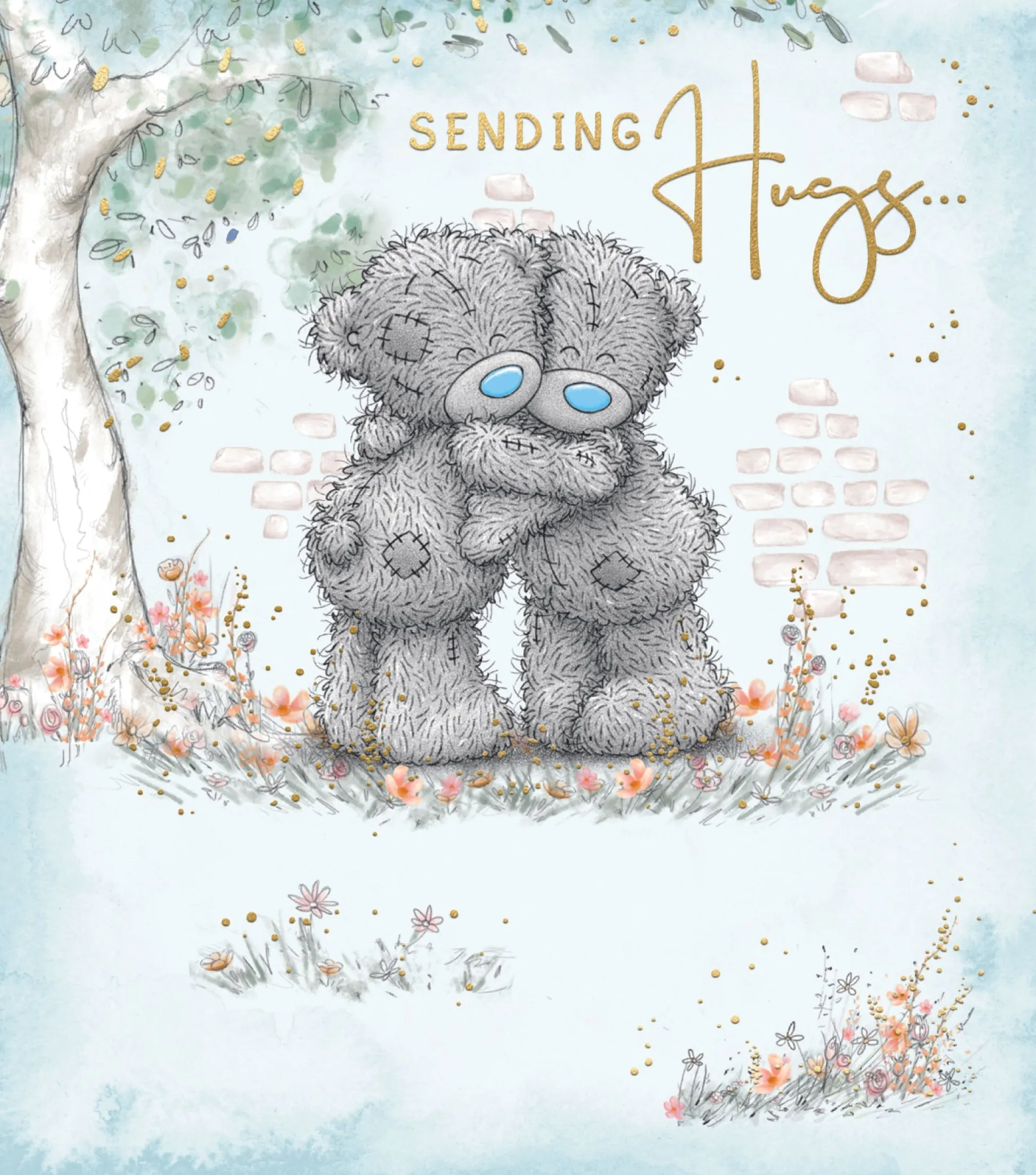 Me to You Tatty Teddy 'Sending Hugs' Thoughtful Greeting Card 5 x 6" - Official Collection