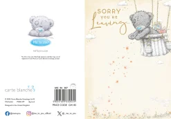 Me to You Tatty Teddy Sorry You're Leaving Greeting Card 5 x 7 Inches (12 x 17 Cms) - Official Collection