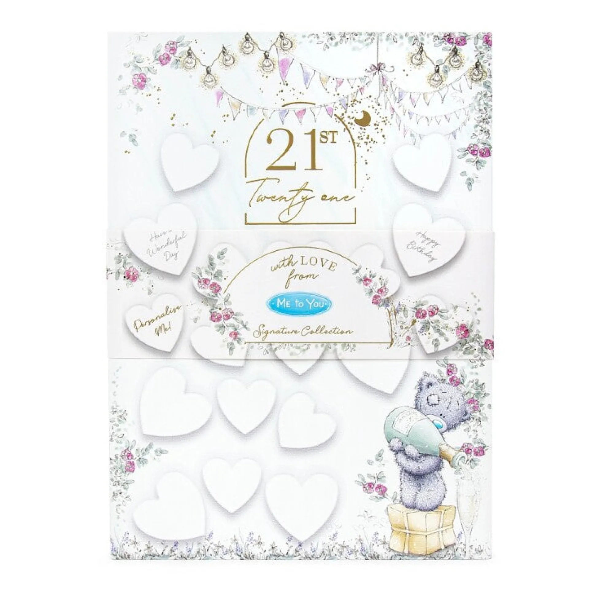Me to You Tatty Teddy 21st Personalised Message Plaque - Official Signature Collection