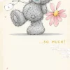 Me to You Tatty Teddy Thank You Greeting Card 8 x 4 Inches (20 x 10 Cms) - Official Collection