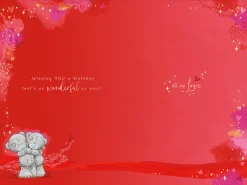 Me to You Tatty Teddy To The One I Love Romantic Verse Birthday Greeting Card 6x9ins -
