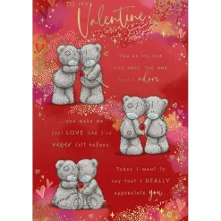 Me to You Tatty Teddy 'Valentine' Valentine's Day Card, 6x9"