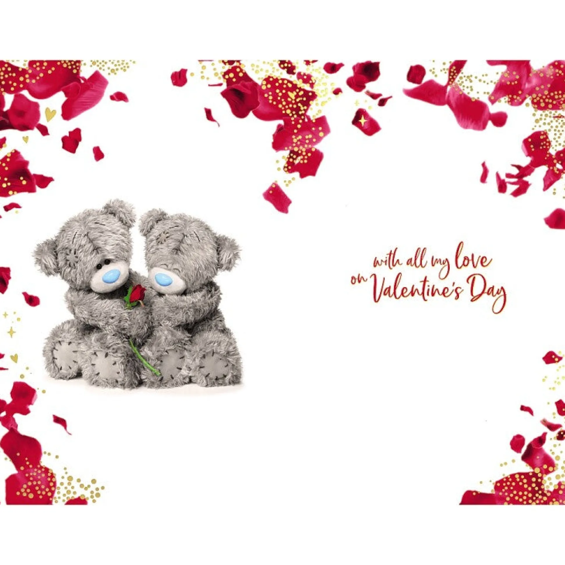 Me to You Tatty Teddy Valentine's Day Luxury 3D Keepsake Card 'For my Gorgeous Wife' 6 x 9"