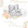 Me to You Tatty Teddy Wedding Anniversary Greeting Card To A Wonderful Son And Daughter-In-Law, With Insert, 6 x 9 Inches (15 x 22 Cms) -