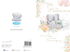 Me to You Tatty Teddy Wedding Anniversary Greeting Card To A Wonderful Son And Daughter-In-Law, With Insert, 6 x 9 Inches (15 x 22 Cms) -