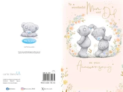 Me to You Tatty Teddy Wedding Anniversary Greeting Card To A Wonderful Mum And Dad, With Insert, 6 x 9 Inches (15 x 22 Cms) -