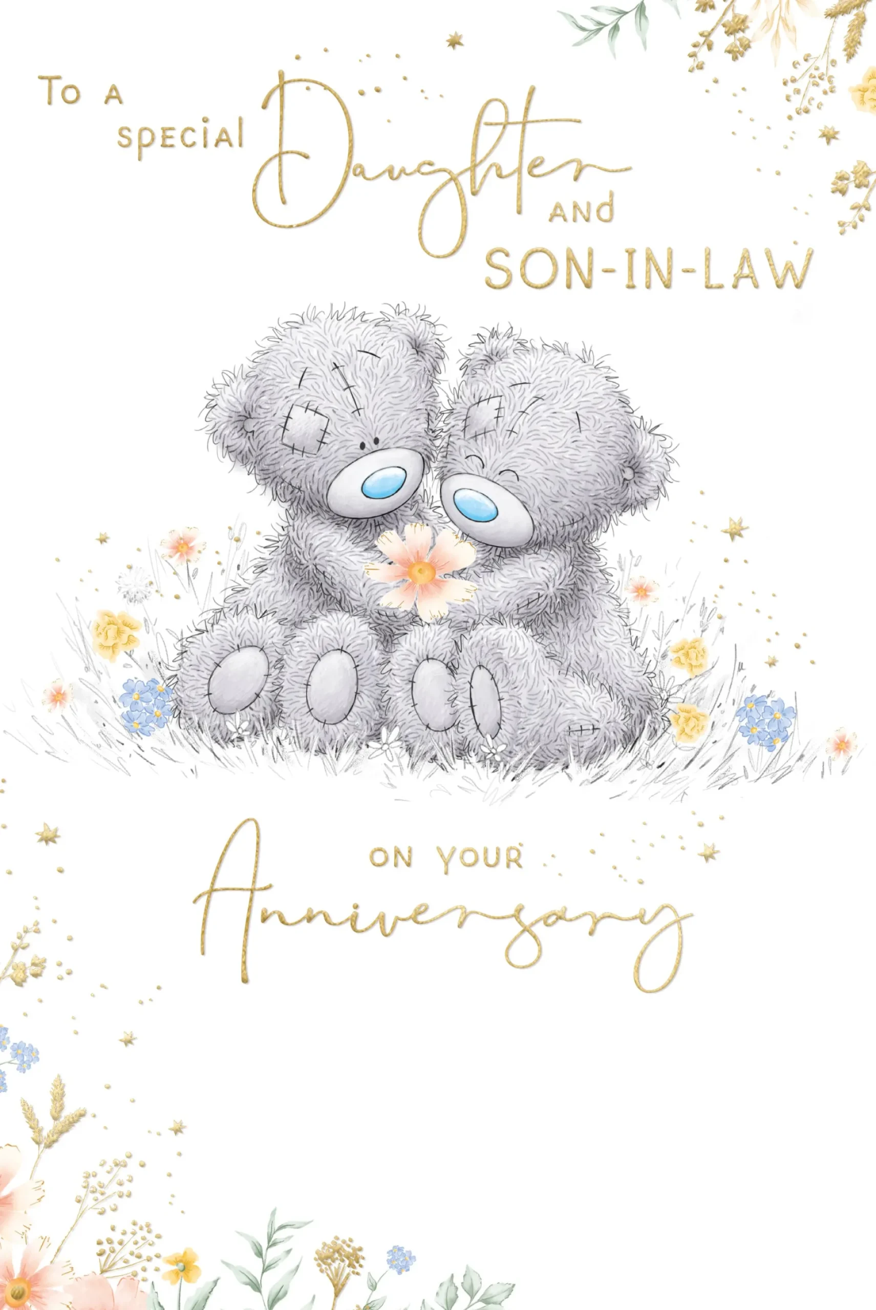 Me to You Tatty Teddy Wedding Anniversary Greeting Card To A Special Daughter And Son-In-Law, With Insert, 6 x 9 Inches (15 x 22 Cms) -