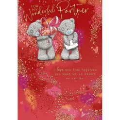Me to You Tatty Teddy 'Wonderful Partner' Valentine's Day Card, 6x9"