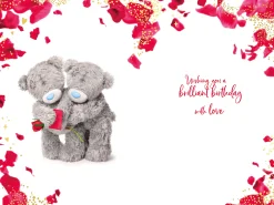 Me to You Tatty Teddy Wonderful Boyfriend 3D Keepsake Birthday Greeting Card 6x6ins - Official Collection