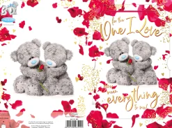Me to You Tatty Teddy You Mean Everything To Me 3D Keepsake Birthday Greeting Card 6x6ins -