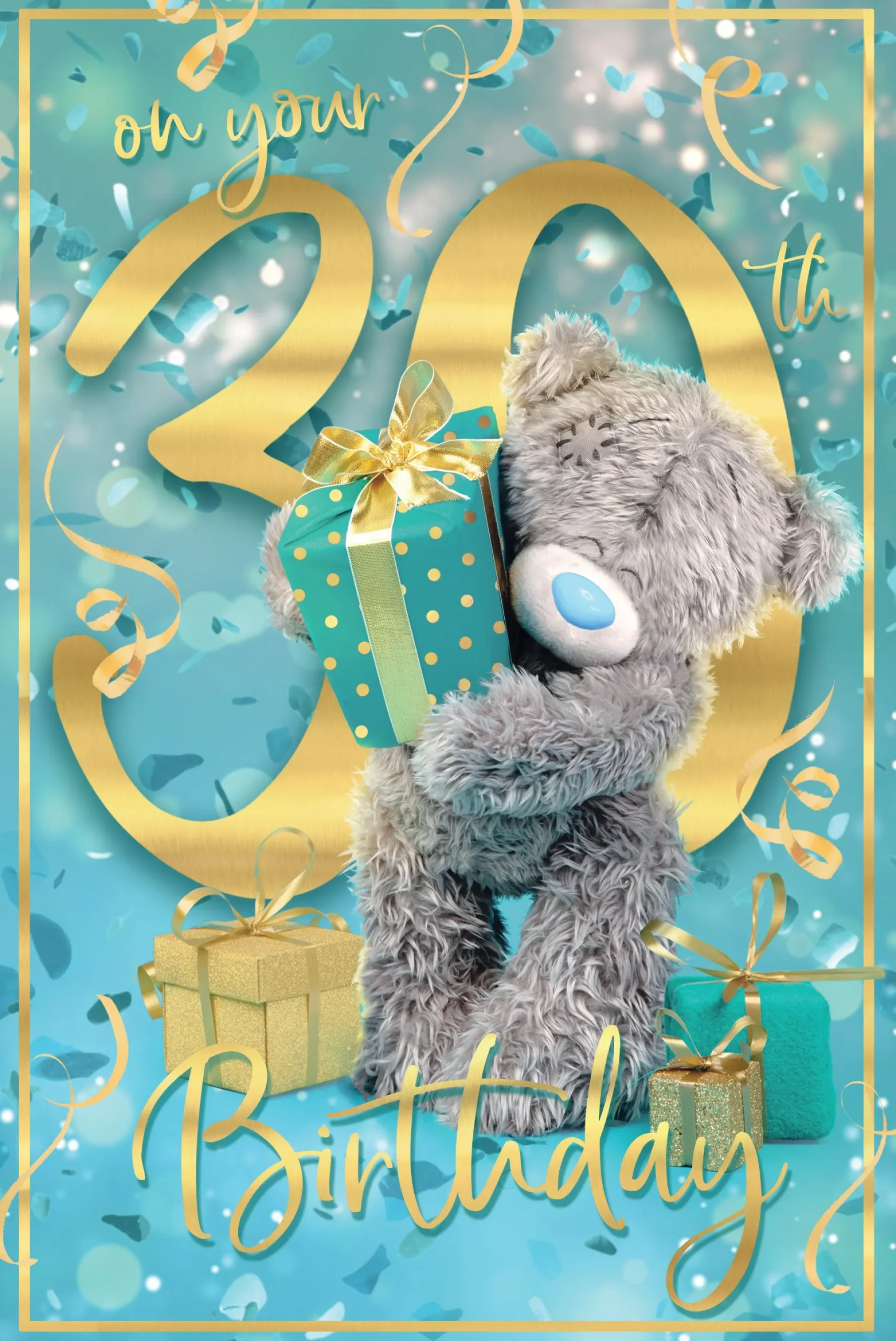 Me to You 30th Bear Holding Gift Greeting Card