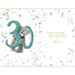 Me to You 30th Birthday Card Tatty Teddy Photo Finish Design
