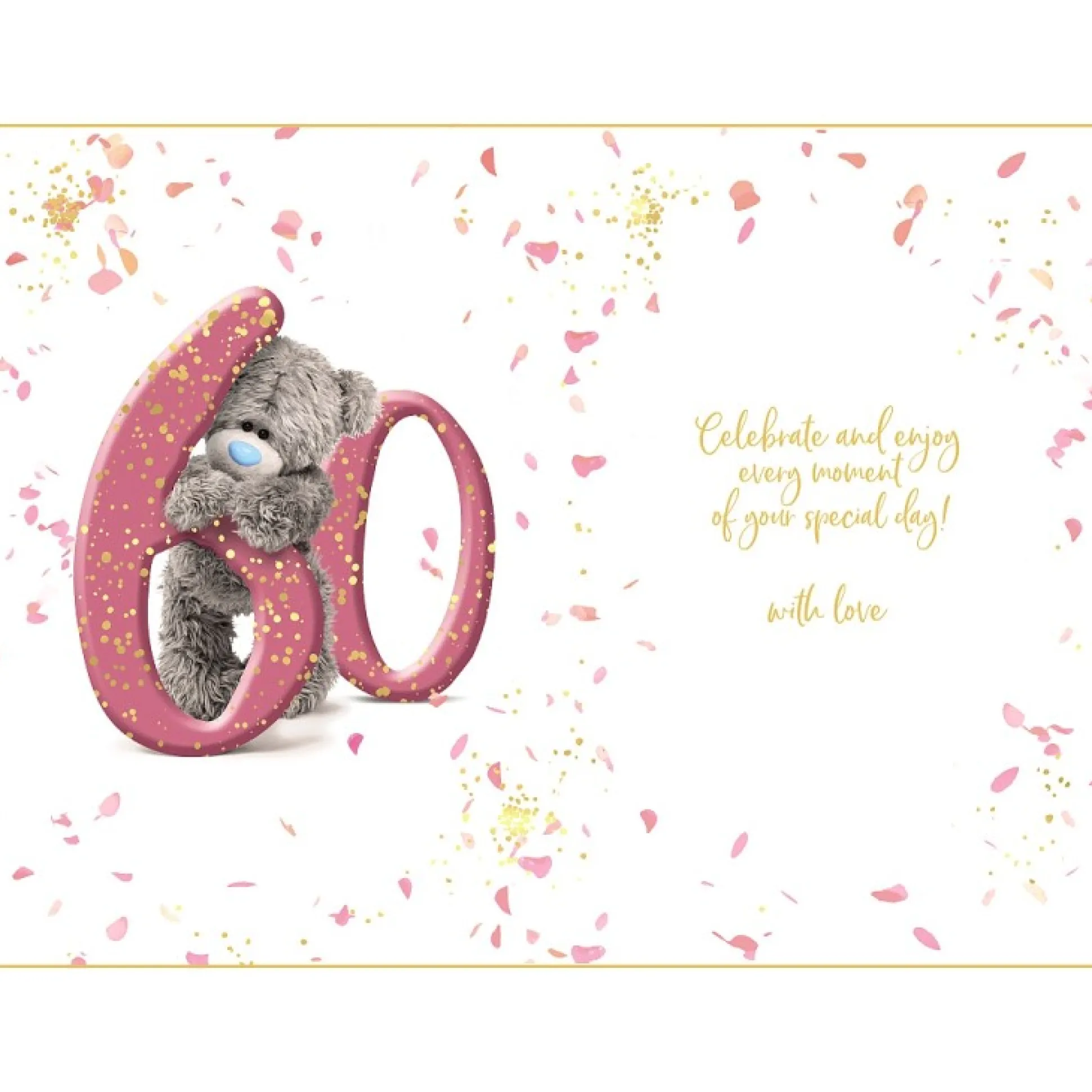 Me to You 60th Birthday Card Tatty Teddy Photo Finish Design