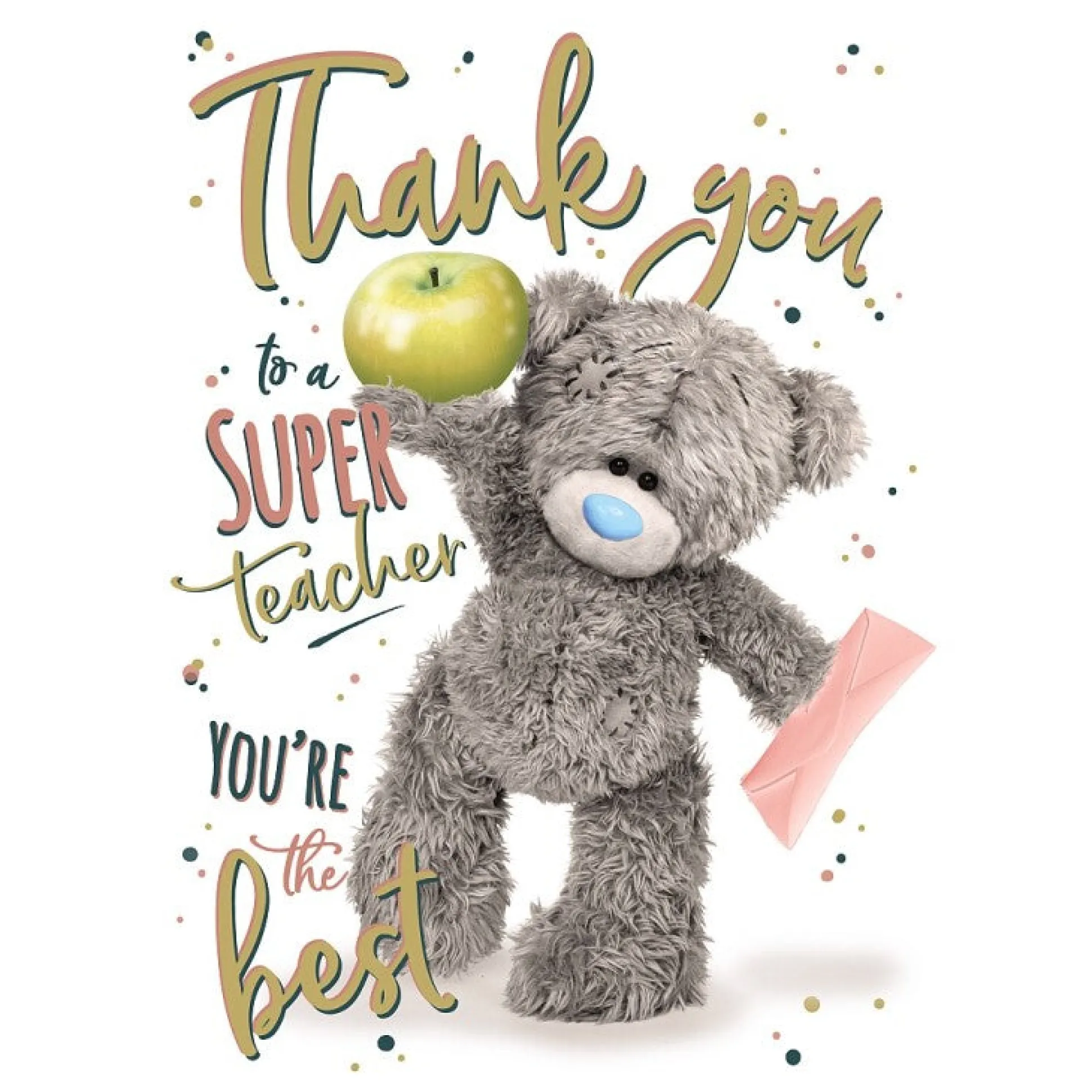 Me to You Thank You Teacher Photo Real Card 5x7"