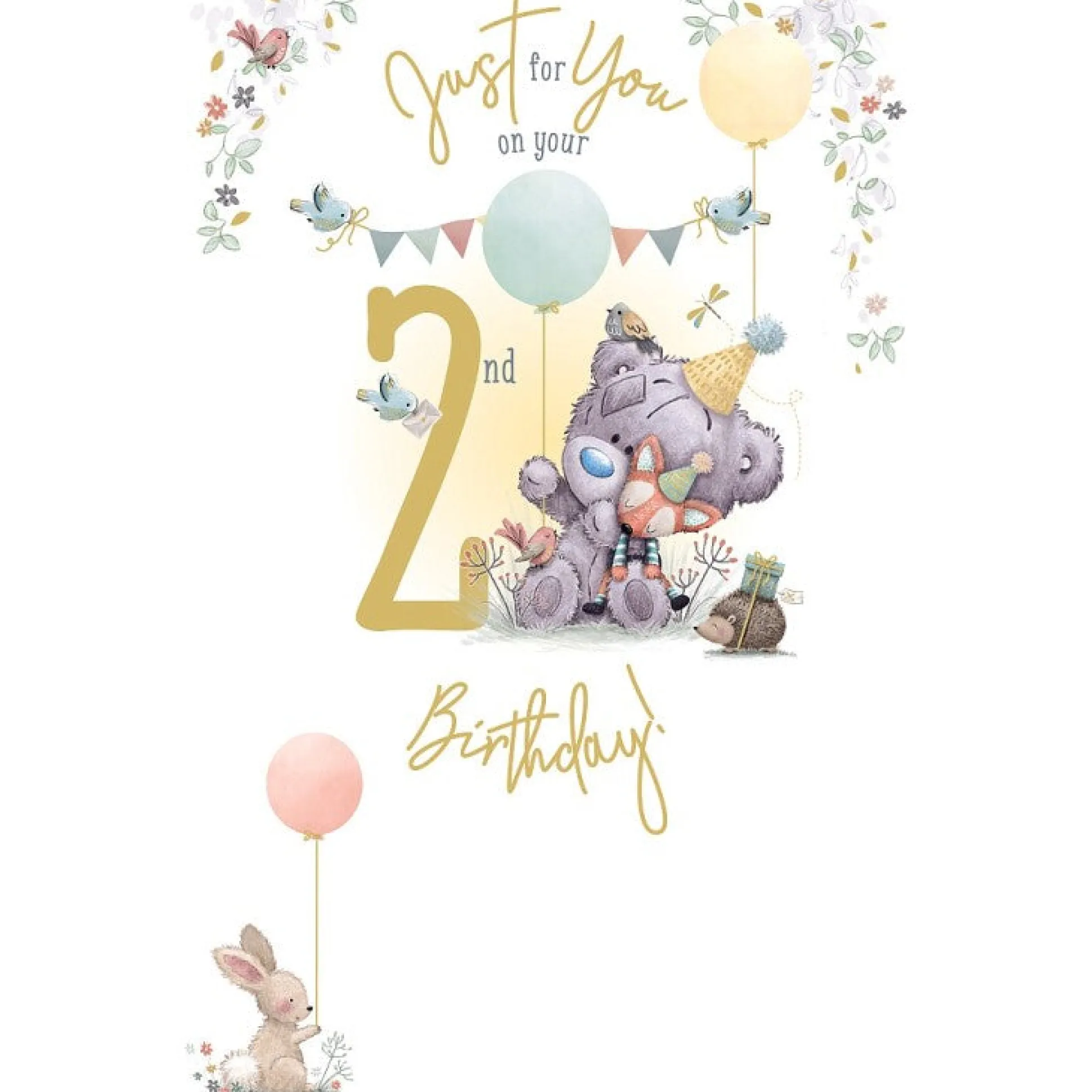 Me to You Tiny Tatty Teddy 'Just For You' 2nd Birthday Card For Boy Or Girl