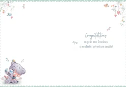Me to You Tiny Tatty Teddy Grandson Birth Congratulations Card For New Grandparents 5 x 7 inches - Official Collection