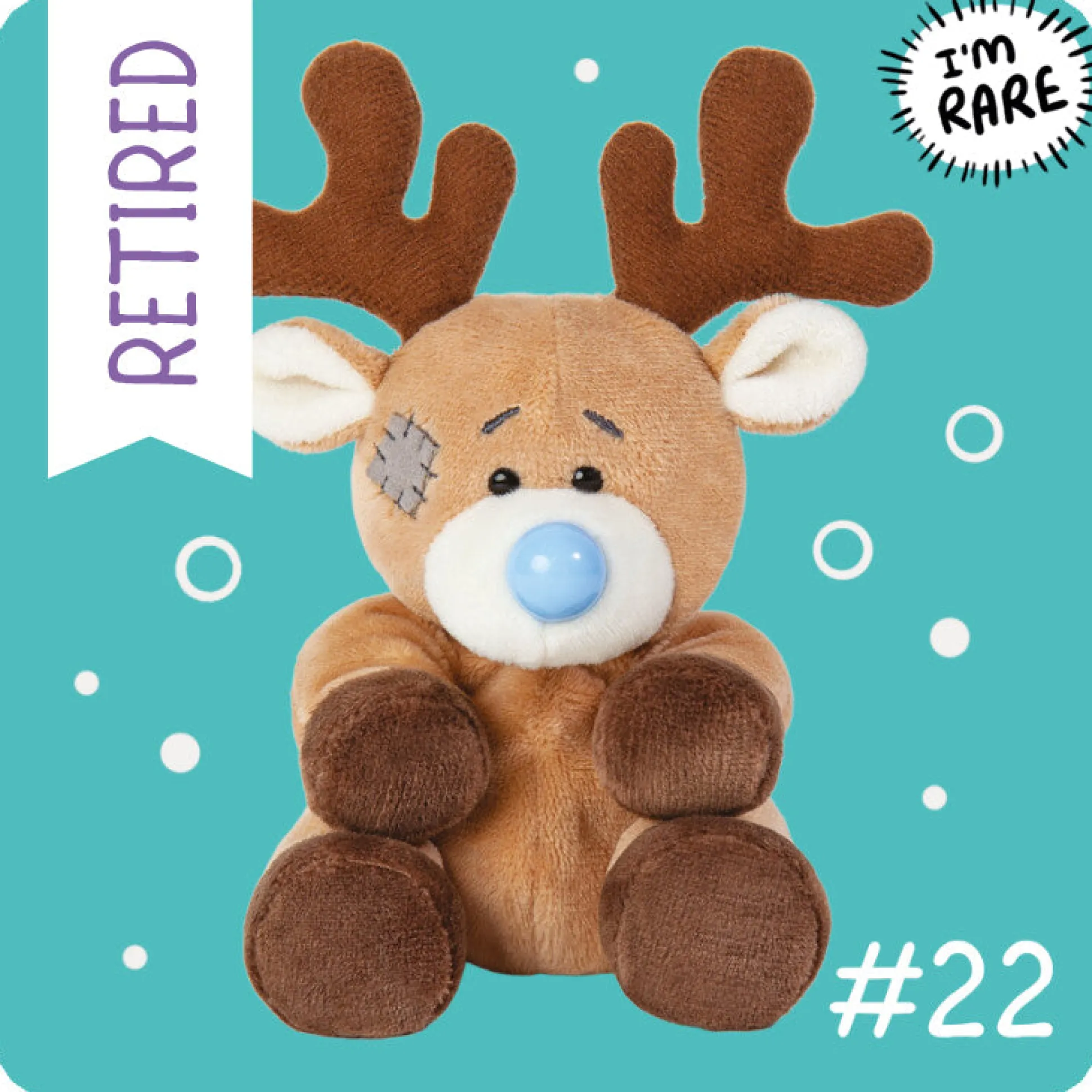 My Blue Nose Friends - Rufus the Reindeer Cute Collectable Beanie No.22