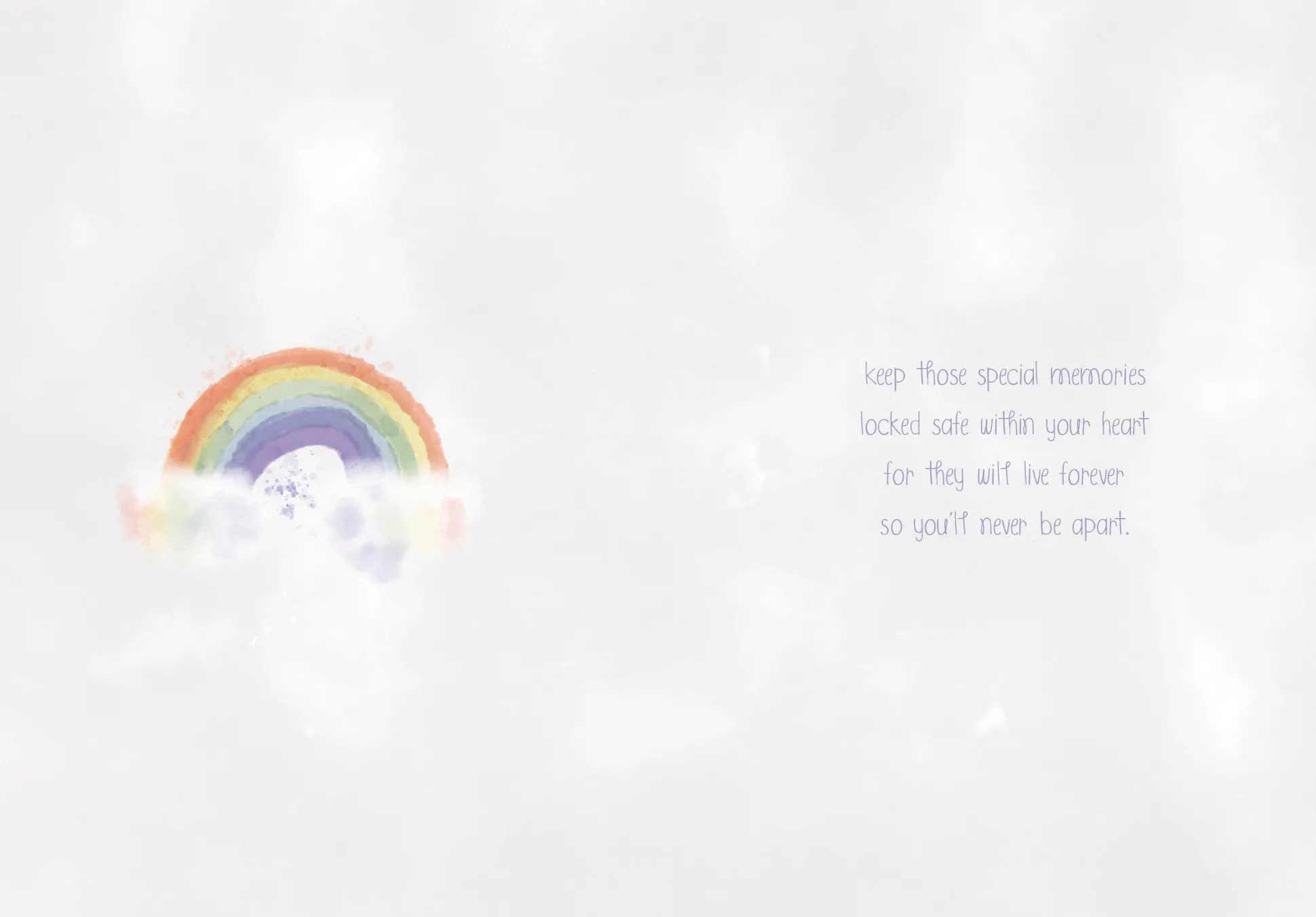 Pet Sympathy Card | Thinking Of You After Loss Of A Pet | Rainbow Design By Wishing Well Studios 5 x 7"