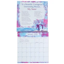 Sisters Are Forever - A Blue Mountain Arts Collection Hanging Wall Calendar 2026