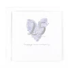 Stunning Silver Wedding Anniversary Congratulations Card, Hand-Painted Floral Design With Silver Foil For 25-Year Anniversary - Primrose Hill Collection by Hotchpotch London Size 6 x 6 inches