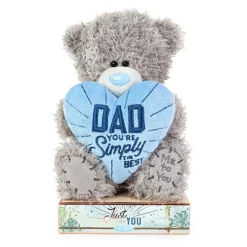 Tatty Teddy Bear Holding 'Dad You're Simply the Best' Heart