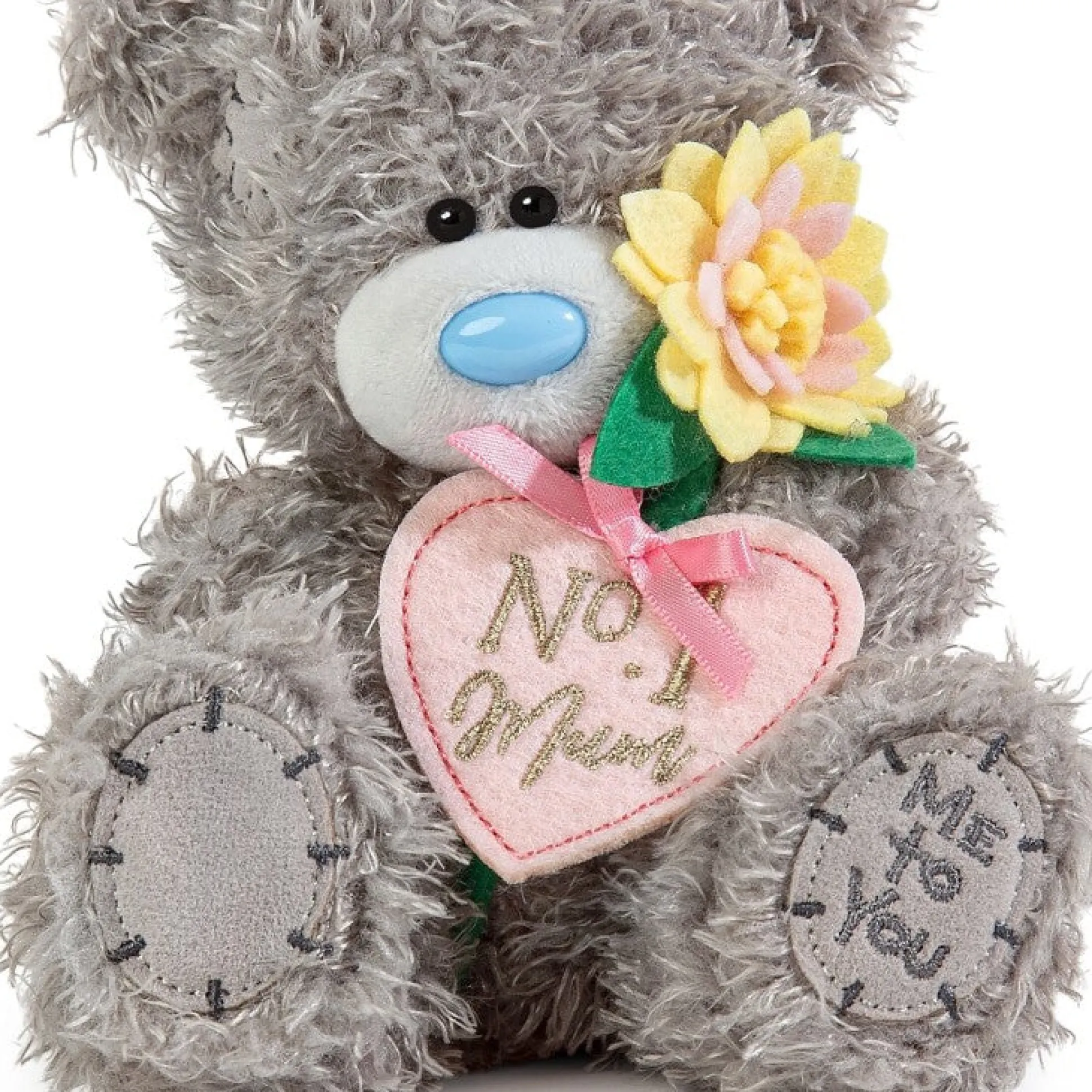 Tatty Teddy 'No.1 Mum' Plush Bear On Gift Plinth 15cm