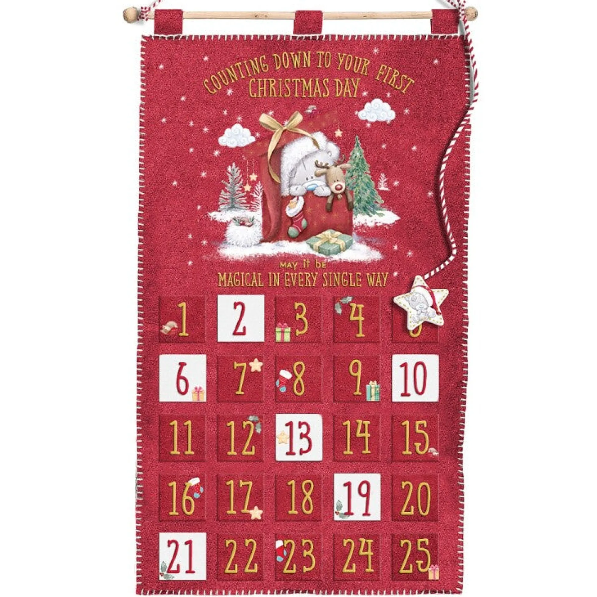 Tiny Tatty Teddy Hanging Advent Calendar - Baby's First Christmas
