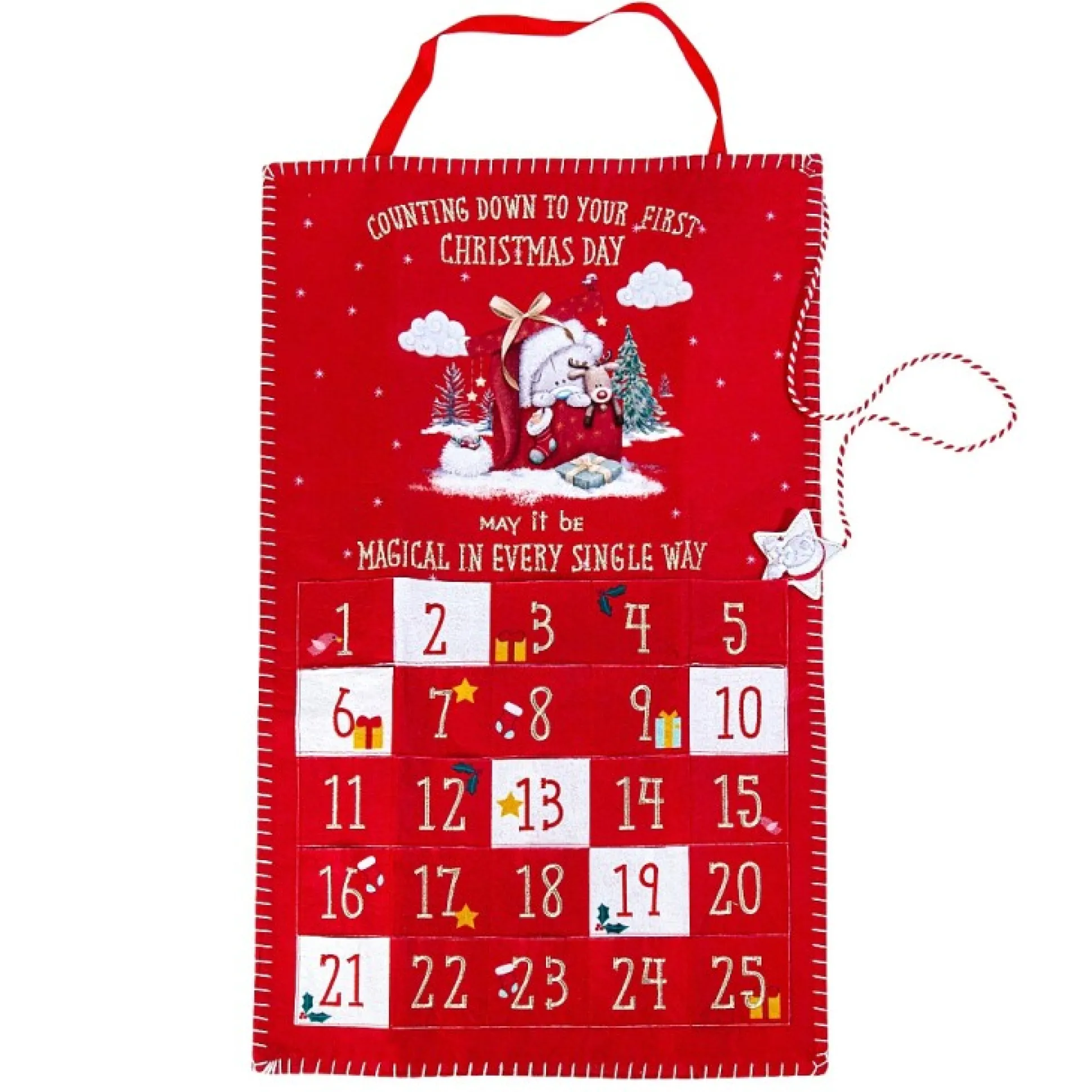 Tiny Tatty Teddy Hanging Advent Calendar - Baby's First Christmas
