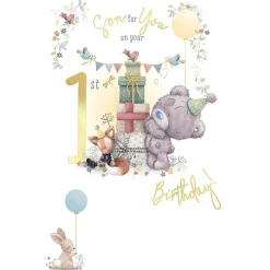 Tiny Tatty Teddy Son First Birthday Card