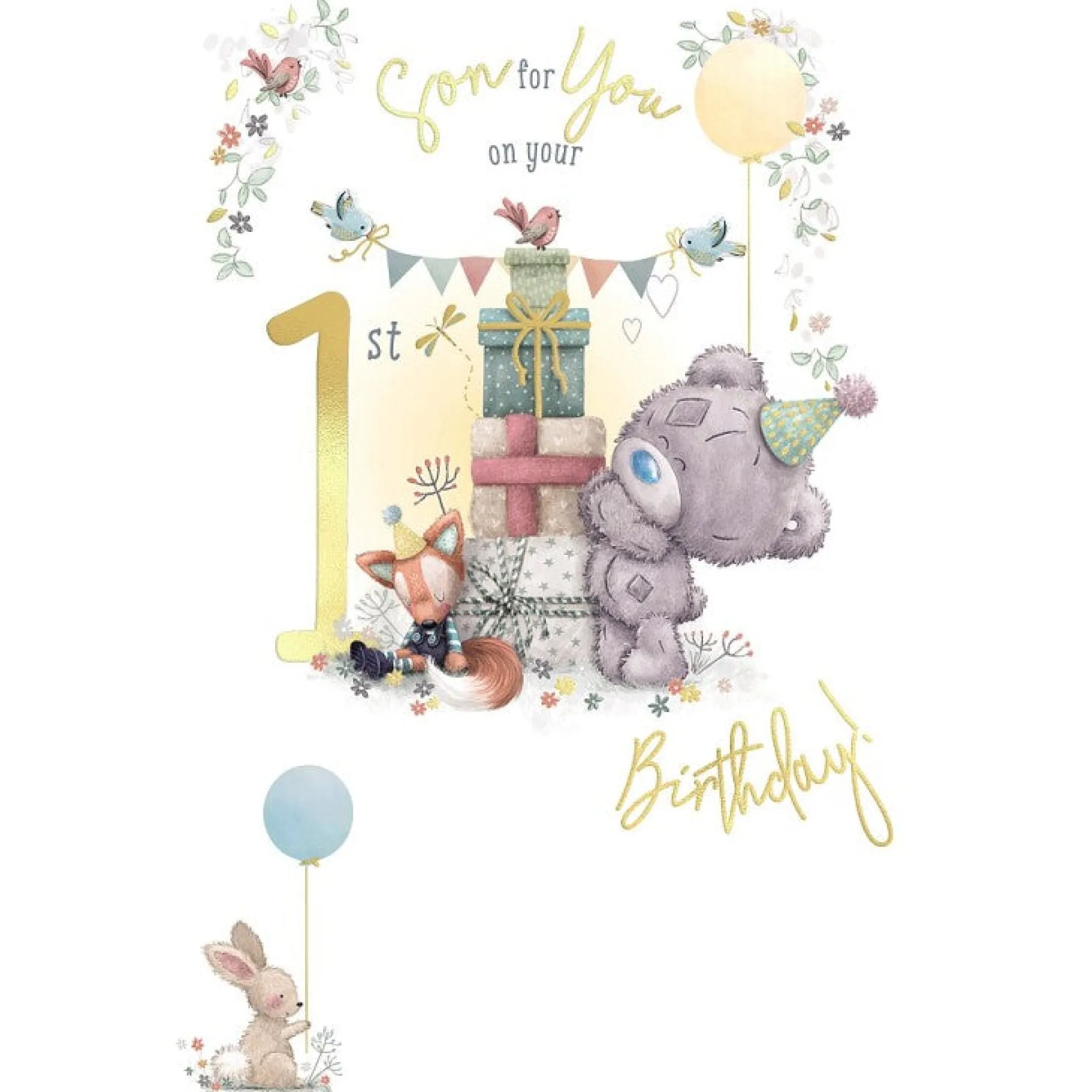 Tiny Tatty Teddy Son First Birthday Card