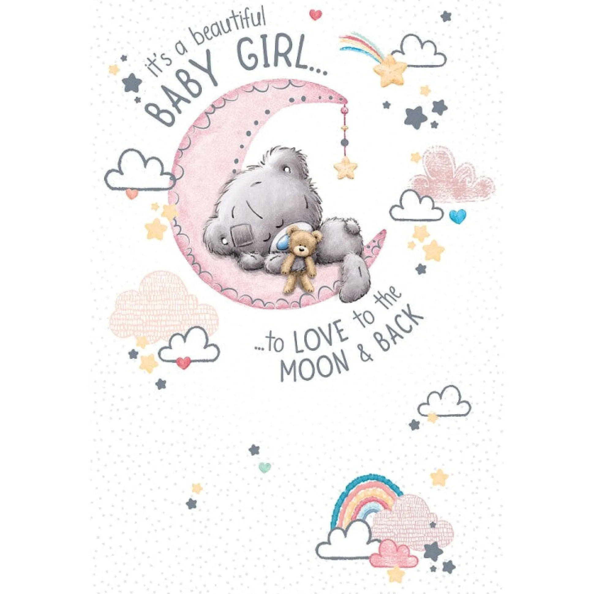 Tiny Tatty Teddy Welcome Baby Girl Card