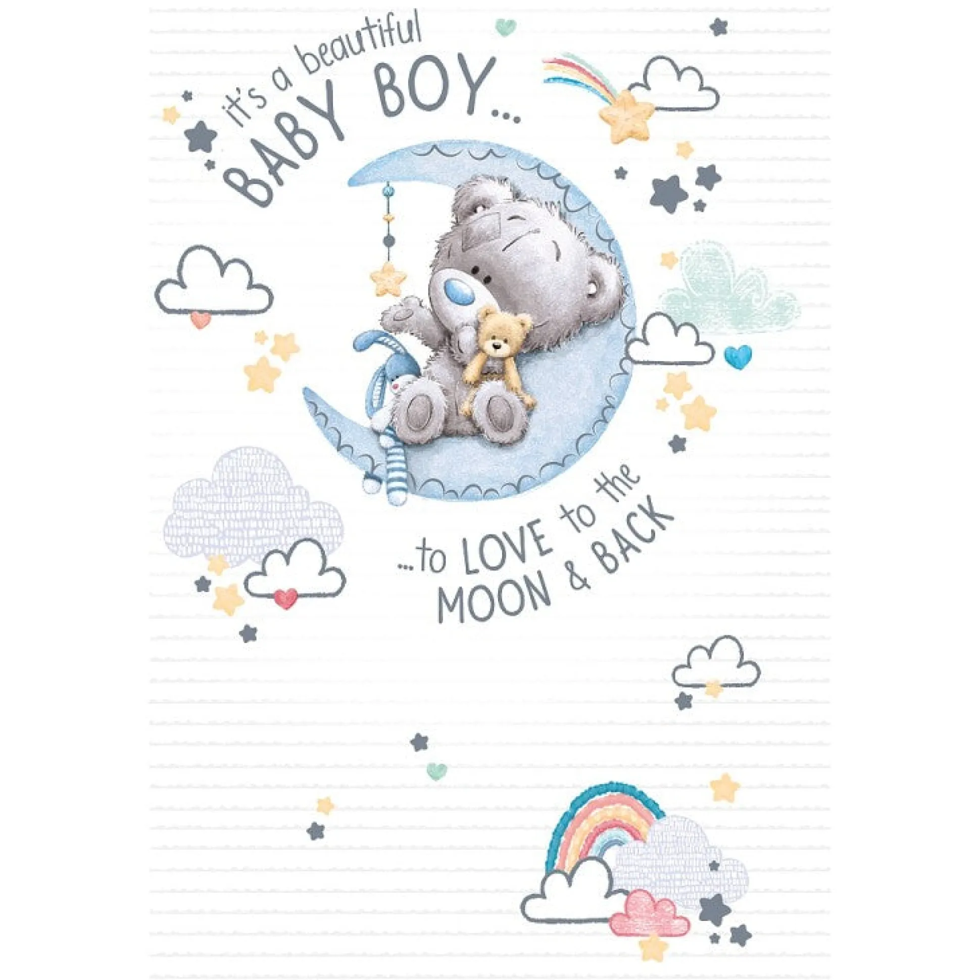 Tiny Tatty Teddy 'Welcome Baby Boy' Card